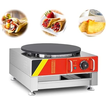 Pveanns Multifunktions-Pfannkuchenmaschine, 3000 W elektrischer Crêpes-Maker, kommerzielle Pfannkuchenmaschine mit Einstellbarer Temperatur für Snacks, Desserts, Küchensnack – Bild 7