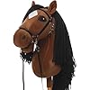 WALIKI Premium Stick Horse for Kids, Teens & Adults | 30” Plush Hobby Horse with Wooden Handle | Pretend Play Cowboy & Cowgirl Pony | Hobby Horse Competition Toy