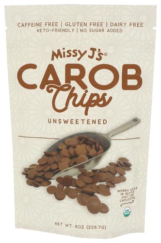 Missy Js Carob Chips Unsweetened 8 oz (Pack of 6)