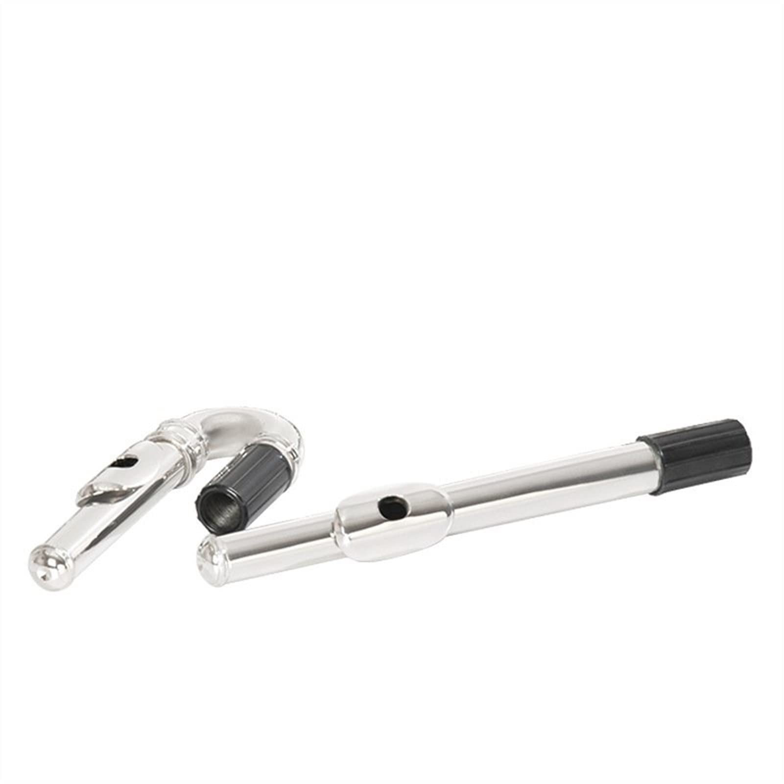 ZUZU Flawn Codo Plateado Flauta para Niños Flauta Doble Cabeza Flauta 16 Orificio Plateado Plata Codo Flauta Kit Flauta