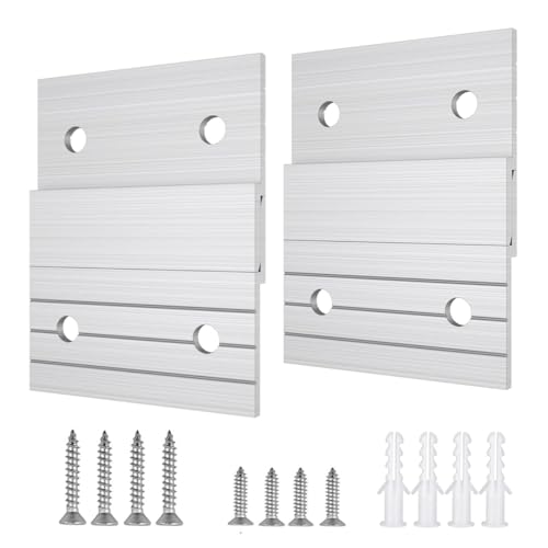 Image of Z Clips French Cleat Picture Hanger Aluminum French Cleat Hanger Heavy Duty Picture Hangers Wall Mounting Mirror Hanging Hardware Z Clip Mirror Hanger for Artwork, Wall Painting (2 inch-2Pairs)