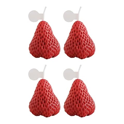 Calager Aromatherapy Candle - Scented Candles Gift Adorable Strawberry Shape Air Clean Eradicate Odor Fruit Festival Candle for her, Mother's Day Red-S Cover