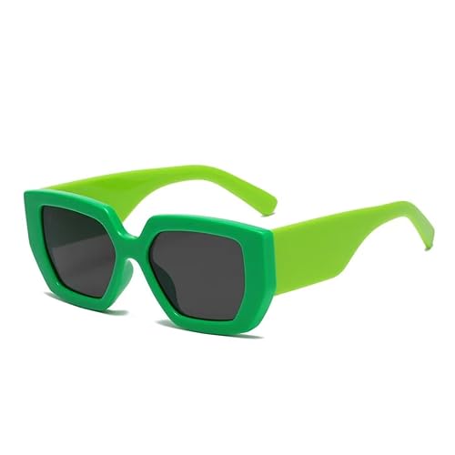 Vintage Square Sunglasses Women Men Wide Leg Big Frame Shades