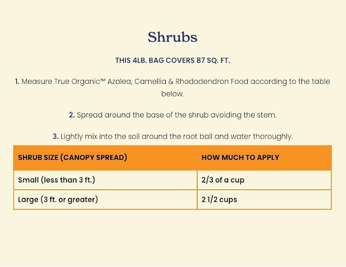 True Organic Fertilizante Orgánico para Azalea, Camelia y Rododendro 4lb miniatura 4