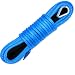 Ucreative 1/4 Inch x 50 Feet 7700LBs Synthetic Winch Line Cable Rope with Black Protecing Sleeve for ATV UTV (Blue)