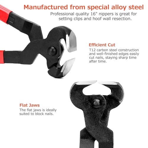 Image of Professional Farrier Tool Kits Hoof rasp hoof Nippers hoof Knife 3 in 1 for Farriers, Veterinarians, and Horsemen