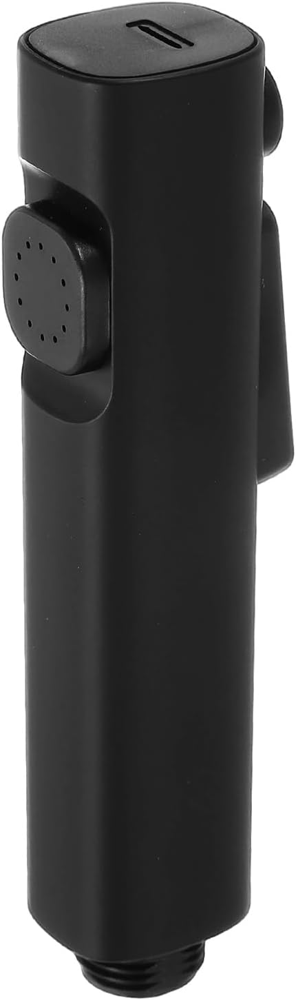 uxcell トイレ用手持ちビデシャワー AB S製スプレーキット デュアルスプレーモード＆スクレーピング機能付き G1/2(0.79インチ)ネジ対応 キッチン・浴室掃除用 (メッキ黒 スタイル3)
