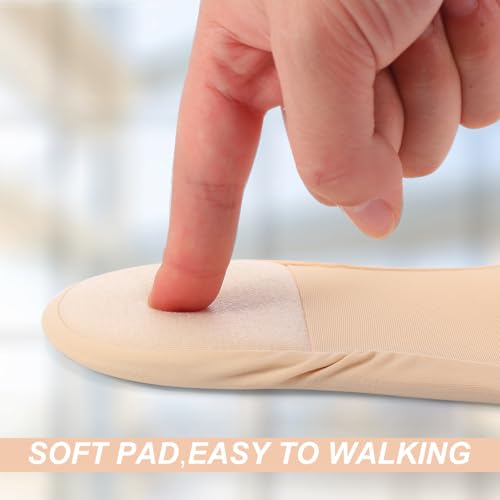 12 Pairs Padded No Show Socks for Women Non Slip Invisible Thin Low Cut Liner Cushion Boat Socks for Heel Flats3