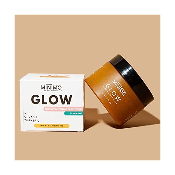 Minimo Glow Turmeric Face Scrub (ððð¦ð¨ð§ ððð¤ð) - Infused with Turmeric, Manuka Honey, Cinnamon, and Chamomile - Face Scrub for All Skin Types - Achieve Healthy Skin