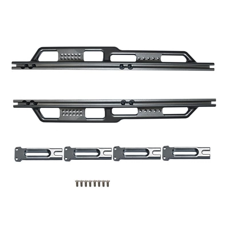 Plaque latérale Axial SCX6 en métal XZEIT robustesse supérieure pour Crawler 1/6 gris foncé