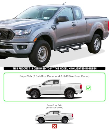 Estribos para Ford Ranger 2019-2023 de acero inoxidable miniatura 2