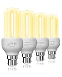 BrightArk Energy Saving Bulbs 11W Bayonet B22 Warm White 2700K, CFL Low Energy Light Bulbs 11W=60W, 3U CFL Compact Fluorescent Stick Bulbs, Non-Dimmable, 4 Pack