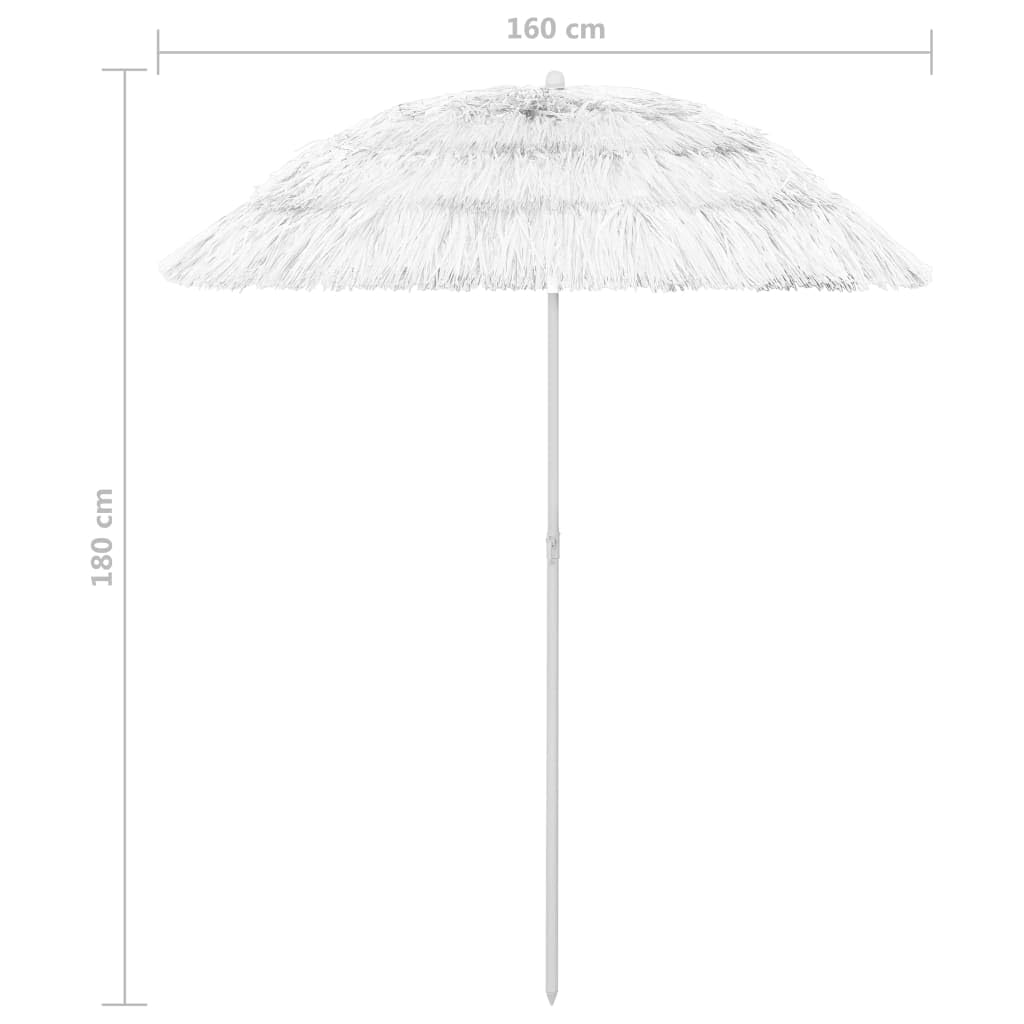 Parasol przeciwsłoneczny Hawaii, niebieski, odporny na promieniowanie UV, poliester, parasol plażowy z mechanizmem przechylania, na taras, do ogrodu, na zewnątrz