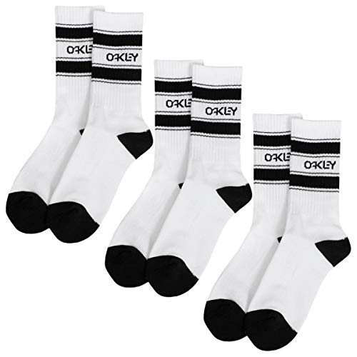 Oakley mens (3 Pcs) B1B ICON SOCKS 3 PCS , White, Medium US