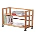 ZSCLLCQ Regały Magazynowe Regał Regał Stojący Piętro Bambusowy Organizator Półka Półka Stojak Z Kołami/90 X 26 X 60Cm