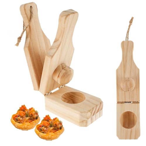 Sorandy Wooden Banana Masher, Wooden Tostones Plantain Press, Foldable Reusable Wall Hanging Photo Banana Smasher Maker For Authentic Dishes Recipes Plantains Fruits