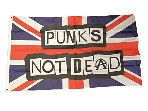NWFlags Punks Not Dead Flag 5ft x 3ft 75d Premium Polyester Suitable For Flagpoles