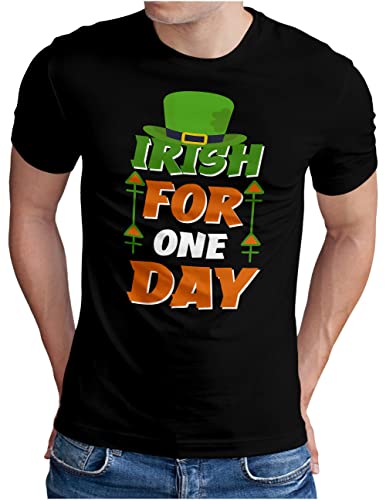 T-shirt Happy St Pattys noir homme grande taille confortable pour la Saint-Patrick