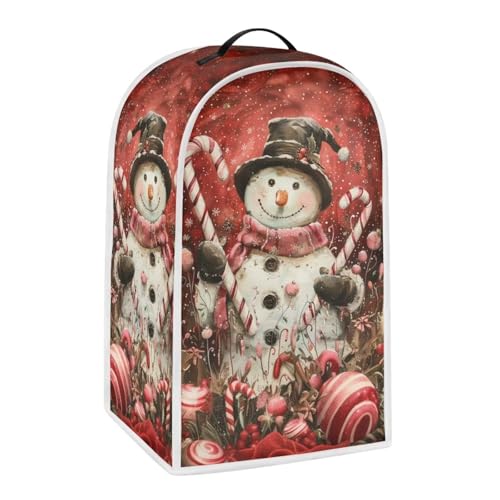 Funda para licuadora diseño muñeco de nieve navideño miniatura 1