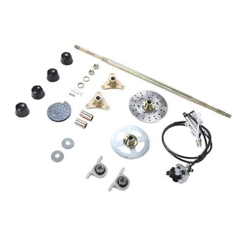VGEBY Kit ASSE Posteriore Live Go Kart da 29 Pollici, Pignoni Catena Go Kart in Metallo Gruppo Pinza Disco Freno per Quad ATV 50cc 70cc 90cc