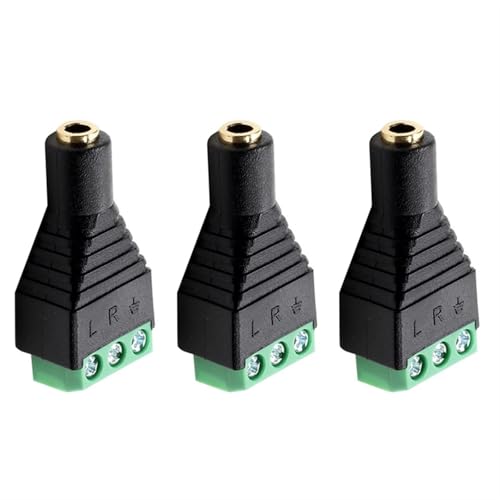 Conector macho de 3,5 mm para instalaciones de audio y proyectos DIY