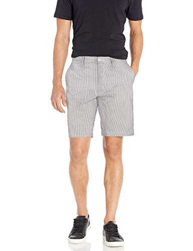 A|X Armani Exchange Men's All-Over Printed Cotton Stretch Bermuda Short, Light Sun, 32
