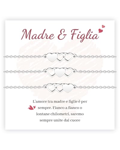 MANVEN Regalo Mamma Figlia 3 Pezzi Bracciale Madre Figlia Regalo