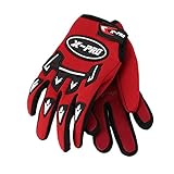 X-PRO Kids Motorcycle Riding Gloves,Moto Dirt Bike Motocross Bicycle Motorcycling Gloves Outdoor Driving ATV Off-Road (Red)