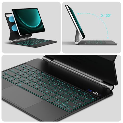 GOOJODOQ Magnetic Keyboard for Samsung Galaxy Tab S10+/ S7+/S8+/S9+/S7 FE/S9FE+ 12.4inch, with Floating Cantilever Stand, Anywhere Touchpad with... - Image 5