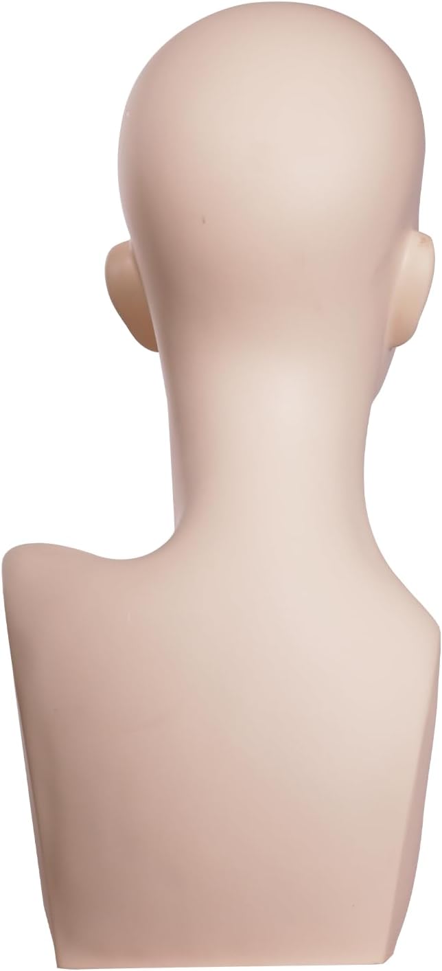 PVC Female Mannequin Head for Makeup, Glasses, Headphones, and Headbands - Ideal for Salon Display, Home Decor, Parties, and Shopping Malls