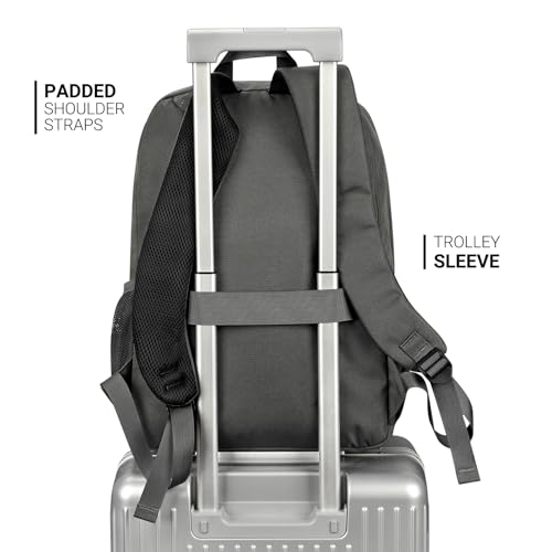 Image of ZORFIN 26L Backpack for College, and Travel: Water Resistant Bookbag - Forge Grey