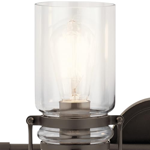 Image of Kichler Lighting Brinley 15.75 inch 2 Light Vanity Light with Clear Glass in Olde Bronze