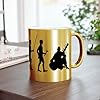 Fabulous Gold mug of chrome-plated ceramic - Evolution Sitar India musical instrument - 325 ml #5
