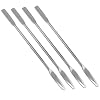 Stainless Steel Lab Laboratory Mini Double-Ended Spatula Semi-Micro Shovel Conical Arrow End Flat End -4PCS