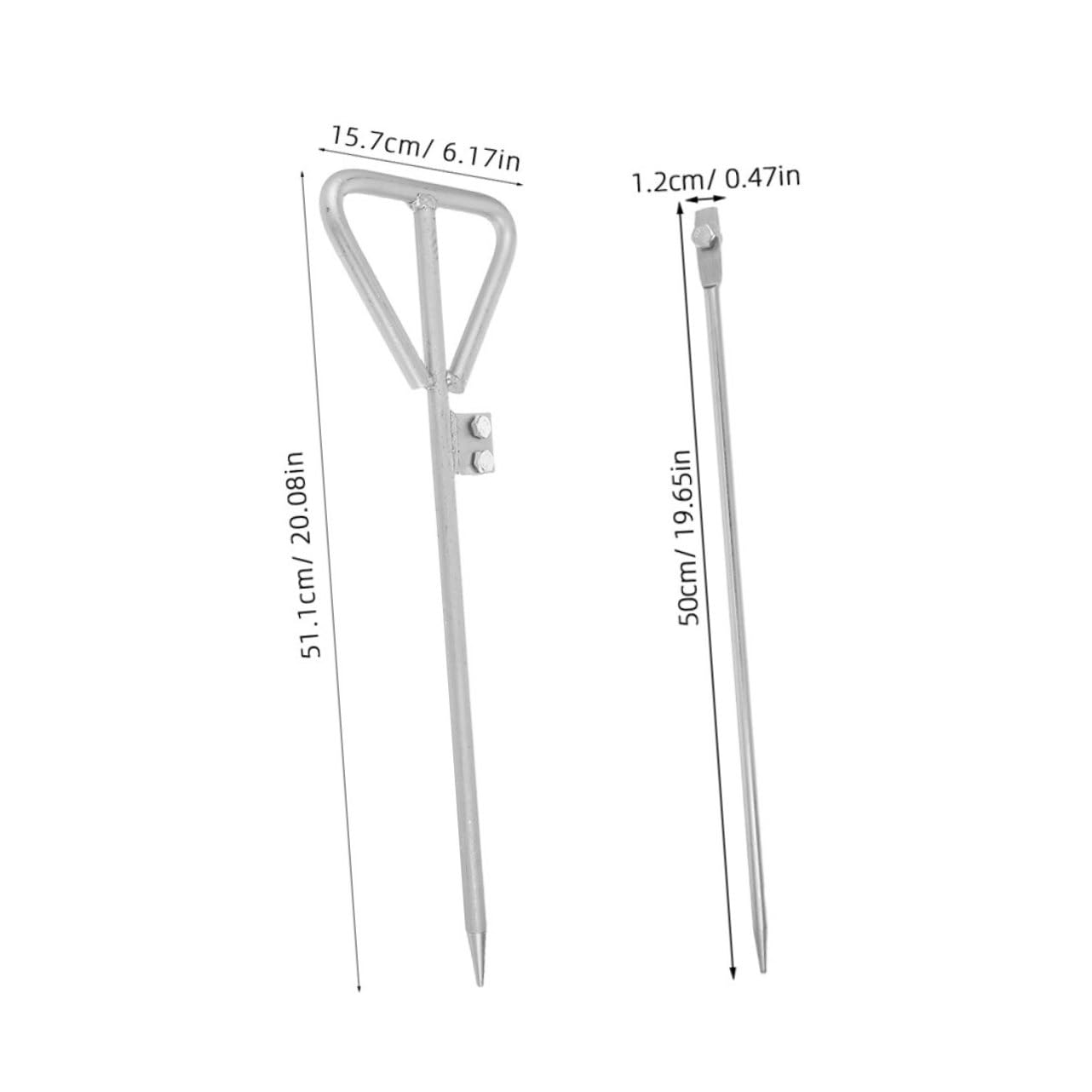 2 Piezas Galvanizado Grounding Pin Rod para Eléctricas y Antenas Resistente Exteriores Fácil Instalación sin Herramientas Adaptable Sistema Eléctrico Seguro para Hogar Industria