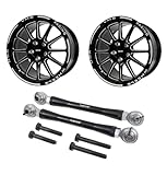VMS Racing BlackHawk 17x10 Wheels 5x115 with Adjustable Sway Bar Links Bundle for 2006-2023 Dodge Challenger Charger Chrysler 300, +30 ET Offset