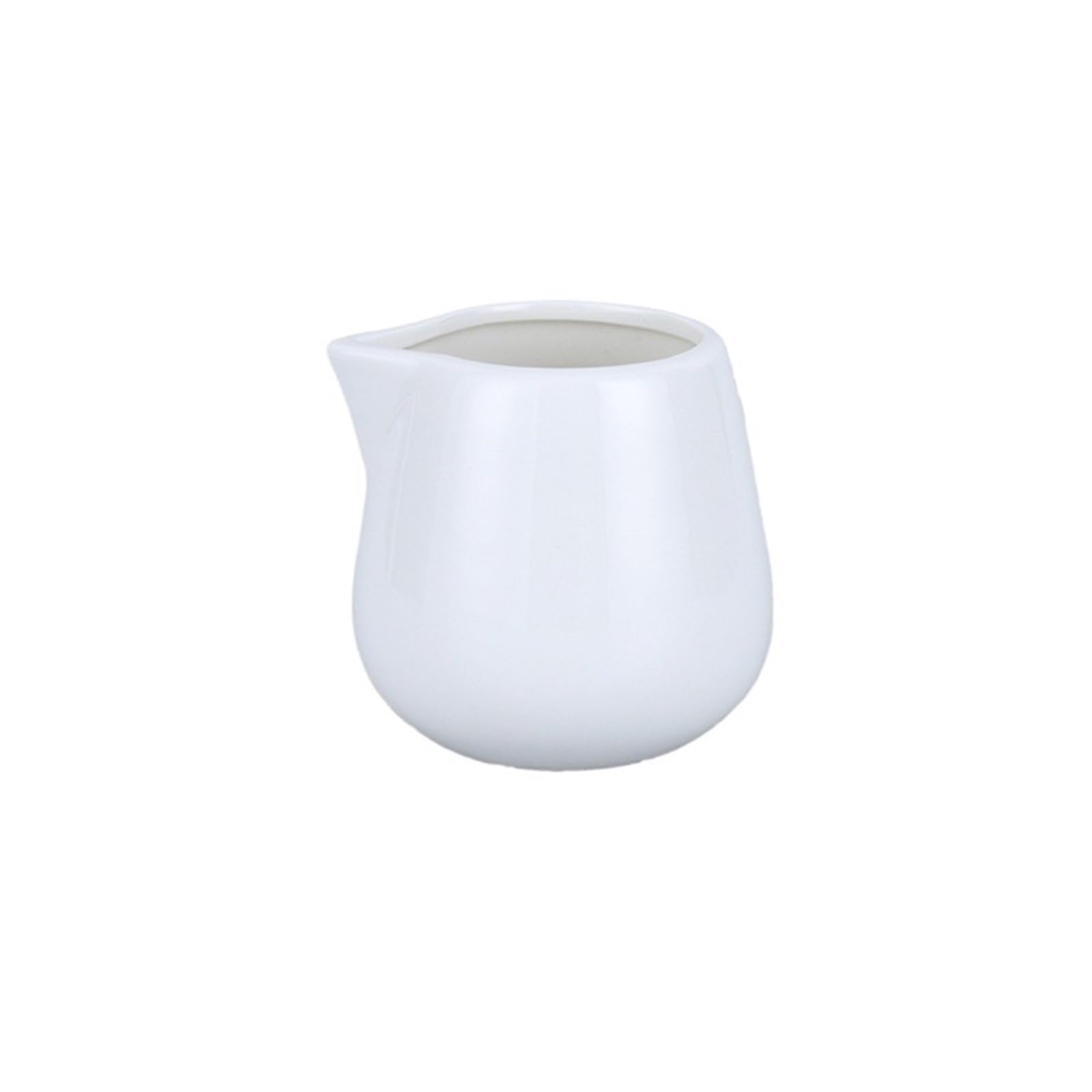 Mini jarra cerámica for leche con asa, jarras for crema y café expreso, taza de salsa for cocina, for servir, 2 uds Para Espumar(White A,100ml)