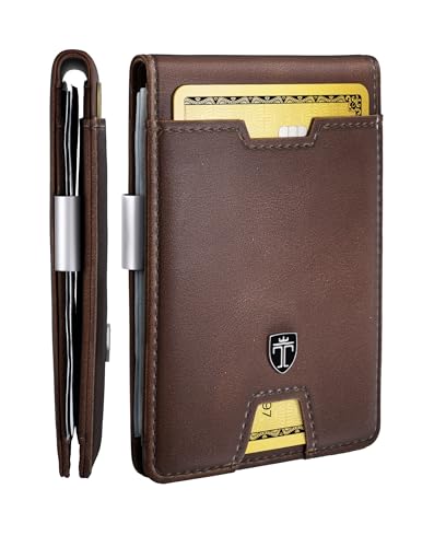 TRAVANDO Mens Wallet with Money Clip AUSTIN RFID Blocking Bifold