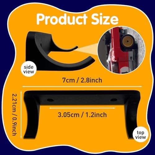 Generic 12-Piece Car Display Wall Mount - Compatible with Speed Champion Series - Sturdy Vertical Wall Mount for Car Enthusiasts, Black