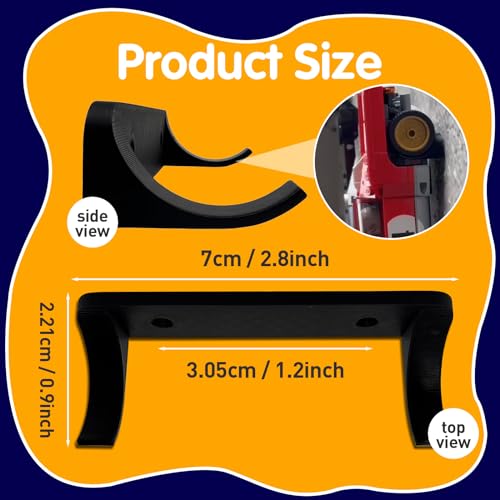 Generic 12-Piece Car Display Wall Mount - Compatible with Speed Champion Series - Sturdy Vertical Wall Mount for Car Enthusiasts, Black