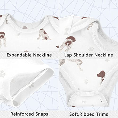 vvfelixl Baby Girls' Bodysuits Black Pug White Short Sleeve Cotton Baby Clothes For Girls 0-24 Months3