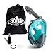 Outer Limits Full Face Snorkel Mask Adult - Works with GoPro - Scuba Mask - 180° Panoramic View - New 2019 Bubble Design with a Longer Snorkle - Snorkeling Gear - Adult Mask and Snorkel Sets
