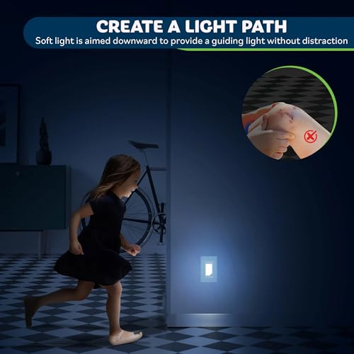 Image of TOPGREENER Full Face LED Decorator Guide Light Louver Night Light, 2Pack
