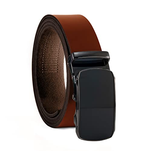 Ceinture en cuir véritable pour homme cliquet automatique ajustable