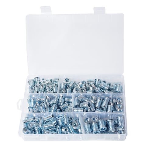 Image of 220pcs Threaded Inserts for Wood, 1 /4-20 x 10mm 15mm 20mm, 5 /16-18 x 15mm 20mm, Wood Screw Insert Nut