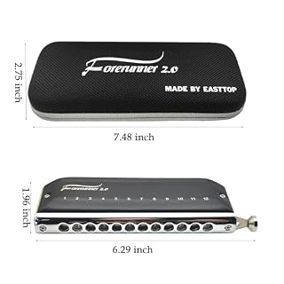 Chromatic Harmonica Forerunner 2.0,12 Hole 48 Tone Mouth Organ Harmonica without Valve,Transparent ABS Comb,for Player, Beginner,Adults (Forerunner 2.0 1248) - Les Beatles, Paul McCartney, John Lennon, RIngo Starr, George Harrison Chromatic Harmonica Forerunner 2.0,12 Hole 48 Tone Mouth Organ Harmonica without Valve,Transparent ABS Comb,for Player, Beginner,Adults (Forerunner 2.0 1248) – Image 6