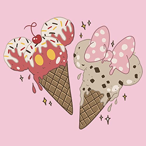 Disney Characters Mickey Minnie Cones Girl's Solid Crew Tee2