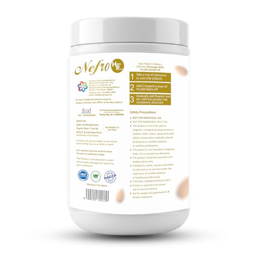 Image of Pro360 Nefro HP - Badam Flavour 1kg (New Flavor), High Protein Nutritional Supplement Powder for Kidney Renal Health Dialysis Care, Enriched with L-Taurine, L-Carnitine & Essential Nutrients
