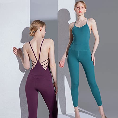 Body Feminino Sem Mangas Macacão De Dança Unitard Sem Costas Macacão Para Treino,Black-L