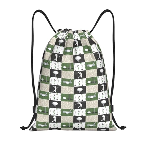 Fashion Funny Golf Sports Bag for Women Men Drawstring Backpack Bag Sackpack for Gym Shopping Sport Yoga